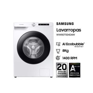 Lavarropas Samsung Carga Frontal 8kg WW80T504DAW Blanco