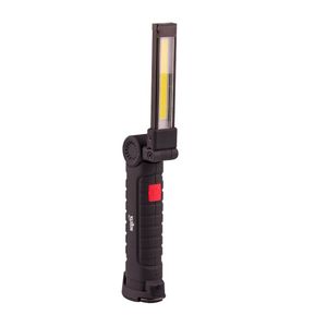 Linterna de trabajo led 3W con iman y gancho, bateria recargable Nisuta NSLI68 Negro