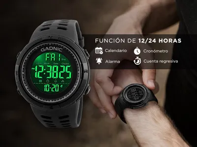 Reloj de Hombre Digital RM50F22 Gadnic Deportivo Malla Silicona