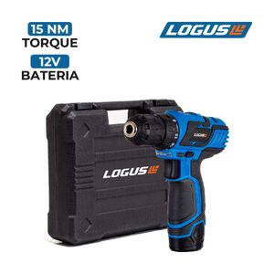 Taladro Atornillador Inalámbrico Litio Logus 12v + Maletín