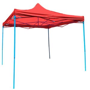 Gazebo Plegable Reforzado Rojo 3x3 