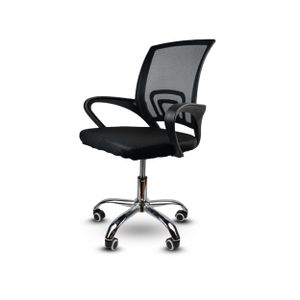 Silla De Oficina Allegra NHSO0010 Ergonomica Apoyo Lumbar Nebraska Negro Malla