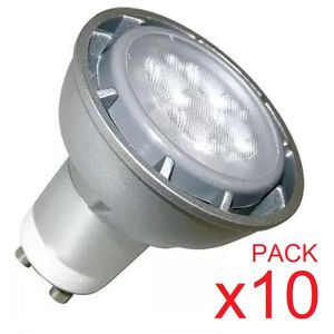 LAMPARA DICROICA LED GU10 7W LUZ DIA TBCin Pack x10