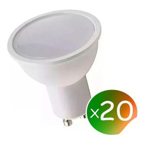 Pack 20 Lamparas Dicroica Led Candil 7w 100° Fría 220v