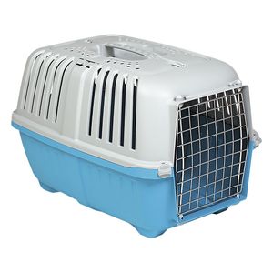 Transportadora Mascotas Perro Gato Pratiko Metal 1 Colores Azul