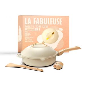 Olla Multiuso Francesa Cookut La Fabulosa 8 en 1 - 5 Pz Crema