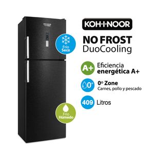 Heladera No Frost DuoCooling Koh-I-Noor 409Lts BlackSteel
