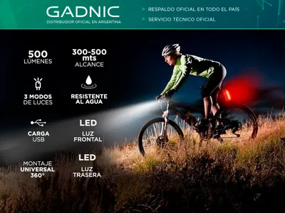 Set Luz Led Para Bicicleta Delantera Y Trasera Recargable Usb