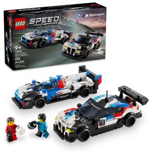 Los campeones de velocidad LEGO de juguete BMW M4 GT3 y BMW M Hybrid V8