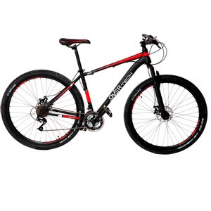 Bicicleta Mtb Overtech Mountain Bike Q5 R29 21v Freno A Disco Talle S Negro-Rojo-Blanco
