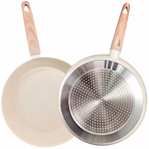 Sarten 30 cm Carol Granito Crema Antiadherente Induccion