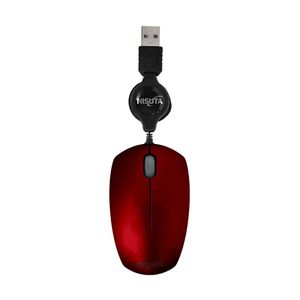 Mouse Optico Mini Retractil USB 1000DPI Nisuta NSMOR3R Rojo
