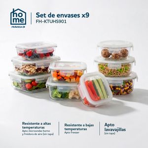 Set x9 Contenedores de Vidrio