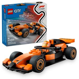 Piloto de F1 de juguete LEGO City con coche de carreras McLaren 60442 para niños de 6 años