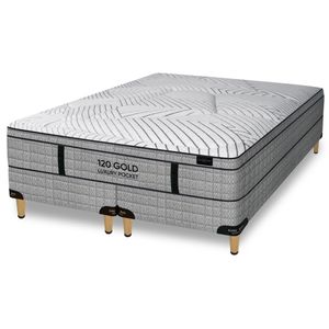 Conjunto Sommier y Colchón de resortes King Koil 120 Gold - Luxury Pocket Super King 200x200 cm