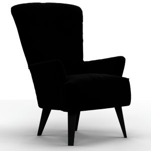 Sillon Fijo Dante Pana Negra Patas Negras