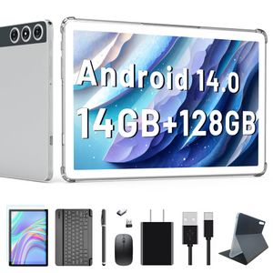 Tablet KADYBE 2024, Android 14, 10 pulgadas, 128 GB+14 GB de RAM
