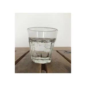 VASO DE VIDRIO TRANSPARENTE RIGOLLEAU TRAGO LARGO 400ML NOA CUADROS