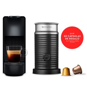 Cafetera Nespresso Essenza Mini Black + Aeroccino 3