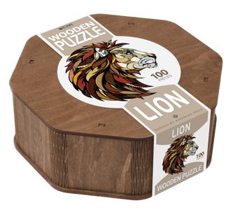 Rompecabezas 3D Madera EWA Classic Wooden Box Wooden Leon