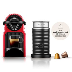 Cafetera Nespresso Inissia Red + Aeroccino