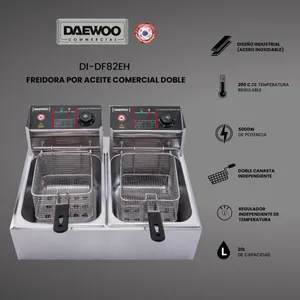 Freidora Electrica Comercial 2500w Aceite 10 L Daewoo DIDF-81EH