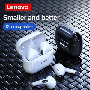 Lenovo-auriculares inalámbricos LP40, dispositivo de audio TWS, con Control  táctil, HD, resistente al agua