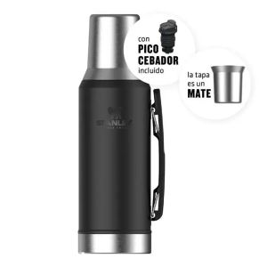 Termo Stanley Mate System 1,2 Lts Negro c/ Tapón Pico Cebador