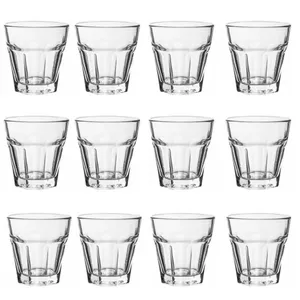 VASO DE VIDRIO TRANSPARENTE RIGOLLEAU TRAGO LARGO 400ML NOA CUADROS