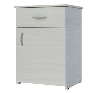 Mesa de Luz - Cajon + Puerta - Muebles Económicos - Gris Jacaranda