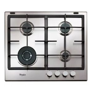 Anafe A Gas Empotrable Whirlpool 4 Hornallas Gma6422x 60 Cm