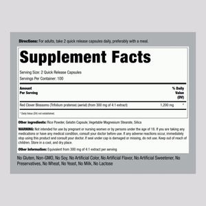Piping Rock Red Clover 1200mg , 200 Cápsulas ,
