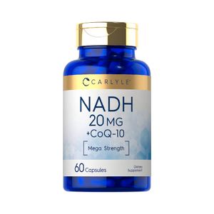 Complemente Carlyle NADH 20 mg con CoQ10 60 cápsulas