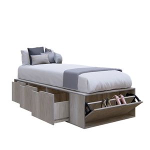 Cama Box EMC 1 Plaza con 3 Cajones y 1 Zapatero Helsinki $182.88325 $137.162