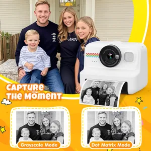 Cámara Infantil Instantánea HD 1080P Con Papel Térmico Y Tarjeta 32 GB – Imprime Fotos En Blanco Y Negro Al Instante – Regalo Para Niños De 3 A 12 Años