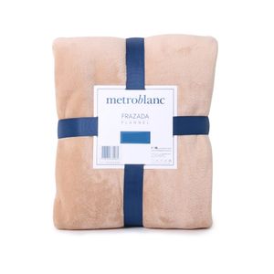 Frazada soft flannel metroblanc king size color tostado