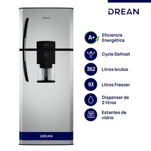 Heladera con freezer Cíclica 362 Lts Silver Drean HDR370F61S