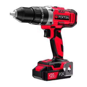 Taladro Percutor Inalámbrico 20v Pektra Atornillador Maletín