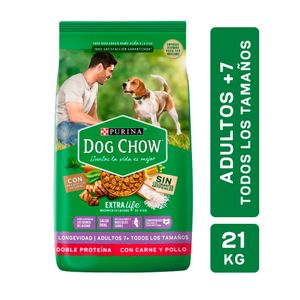 Alimento Dog Chow Longevidad sin Colorantes 21 Kg