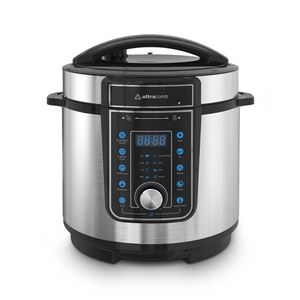 Olla Electrica A Presion PS-4006 Ultracomb 1000W 6L Plateada Y Negra