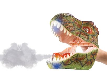 Dinosaurs Figura 21 cm Dino Might Guante Titere con Vapor Dinosaursio Luz y Sonido Verde Oscuro