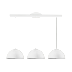 Lampara Colgante Milan 3 Luces Blanco Campana 20cm Led E27 Gioluce