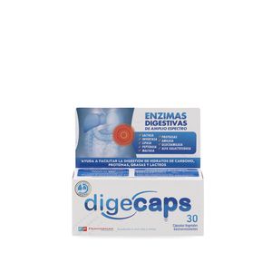 Digecaps® Enzimas digestivas de amplio espectro x 30 cápsulas.