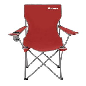 Silla Plegable Director Playa Camping Porta Vaso Rojo + Bolso