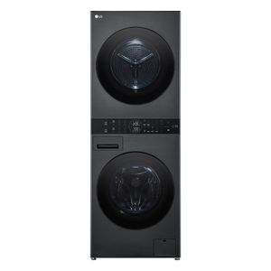Lavadora y Secadora LG Carga Frontal 14kg 10kg WK14BS6 Platinum Black