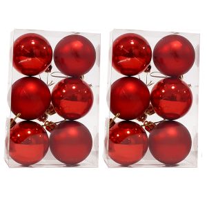 Set de 12 globos de 6cm Rojo  2 cajas x 6 un.