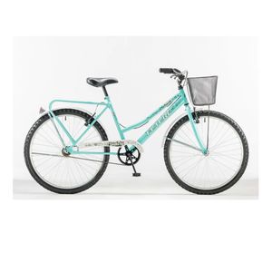 Bicicleta paseo femenina Futura Country R26 frenos v-brakes color turquesa con pie de apoyo   