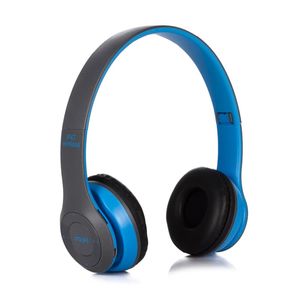 Auricular Bluetooth Vincha Micro Sd Radio Fm Inalambrico P47 Azul