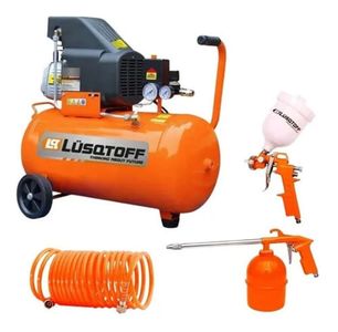Compresor Electrico De Aire 50 Litros 2,5 Hp + Kit 3 Piezas .Lc-2550bk