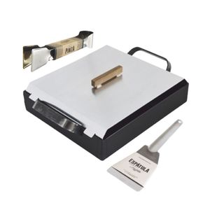 Planchetta De 1 Hornalla Con Tapa, Espátula Y Pinza